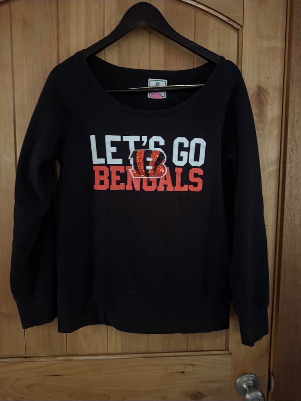 Women's Black 'Let's Go Bengals' Graphic Sweatshirt